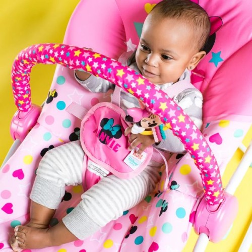 Disney Baby MINNIE MOUSE Stars & Smiles Infant to Toddler Rocker, Pink
