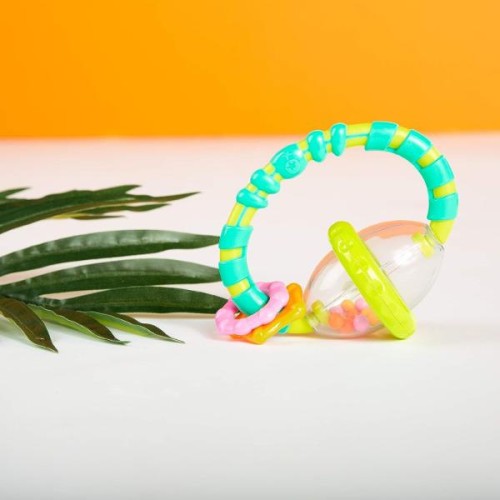 Bright Starts Grab And Spin Rattle With Teether Toy
