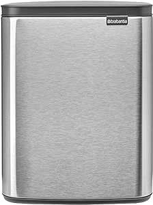 Bo Waste Bin, 12L - Matt Steel Fingerprint Proof
