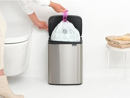 Bo Waste Bin, 12L - Matt Steel Fingerprint Proof