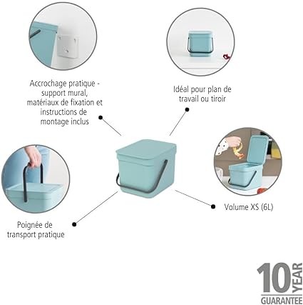 WASTE BIN SORT&GO -6L - MINT