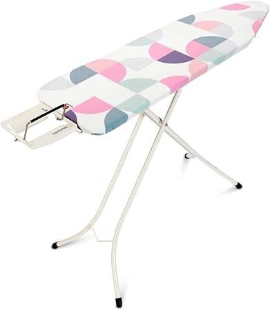 Brabantia Ironing Board B, 124x38 cm, Solid Steam Iron Rest Abstract Leaves, 410