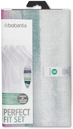 Brabantia 119101 Ironing Board Cover Complete Set, Cotton, Morning Breeze, Size