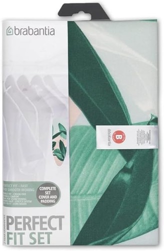 Brabantia 118869 Ironing Board Cover B, 124 x 38cm, Complete Set, Cotton, Tropic