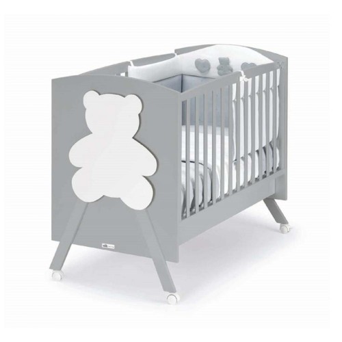 Orsopolly Gray Cot - Cam Playard, Baby Crib, Made In Italy With A Magical Back-L