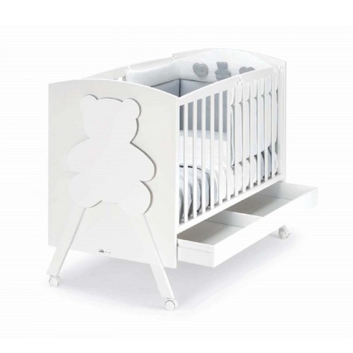 Orsopolly Gray Cot - Cam Playard, Baby Crib, Made In Italy With A Magical Back-L