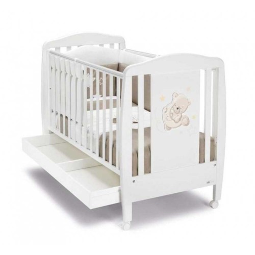 Teddy bear - Gray - Cam Crib for Baby - Playard, Playpen, Baby Bed - High qualit