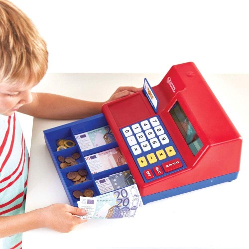Learning Resources Pretend & Play® Calculator Cash Register with Euro Money