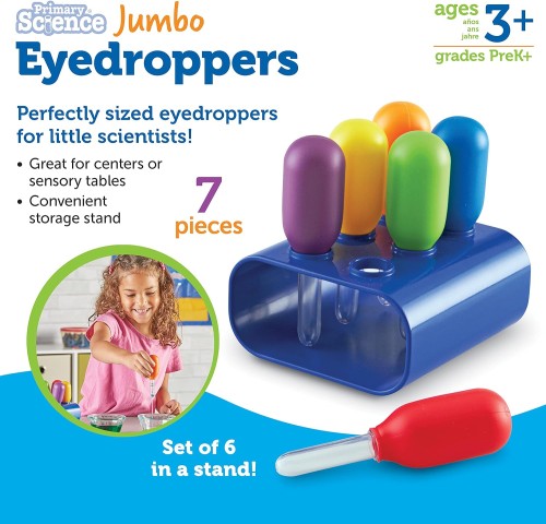 Learning Resources Primary Science® Jumbo Eyedroppers with Stand