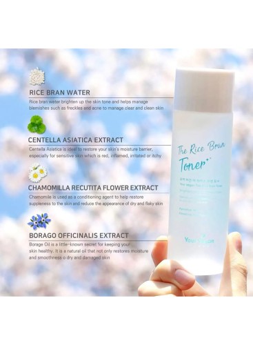 The Rice Bran Toner With Natural Ingredients Korean Skin Care, Korean Beauty - 1