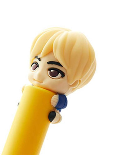 K-Pop Idols Goods Jin Character Figure Toothbrush with Convenient Magnetic Holde