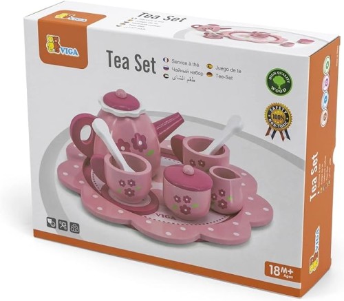Viga Toy Tea Set, Pink