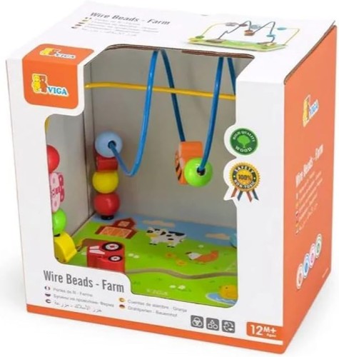 Viga 44561 Wooden Farm Wire Beads