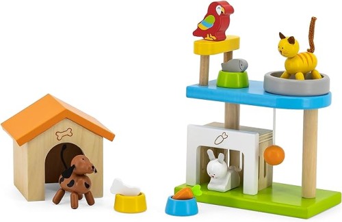 Viga My Pets Wooden Playground Set 13-Pieces