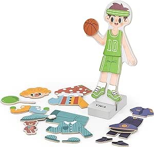 Viga Wooden Magnetic Boy Dress Up Toy