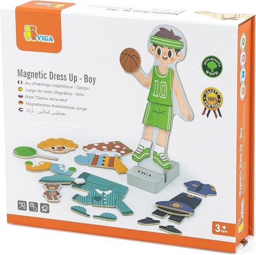 Viga Wooden Magnetic Boy Dress Up Toy