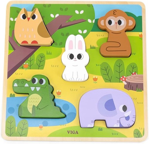 Viga Forest Tactile Puzzle, Multicolor