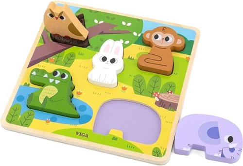 Viga Forest Tactile Puzzle, Multicolor