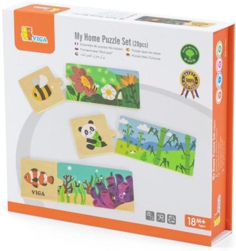 Viga My Home Wooden Puzzle Set
