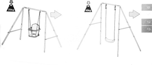 Plum 2 in 1 Metal swing set