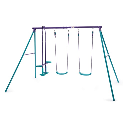 Plum Jupiter double Swing & Glider Set - Purple/Teal