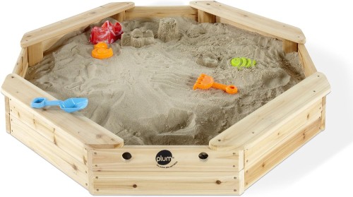 Plum Treasure Beach Wooden Sandpit-Natural
