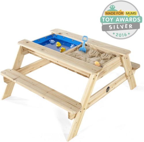 Plum Surfside Wooden Sand & Water Picnic Table-Natural