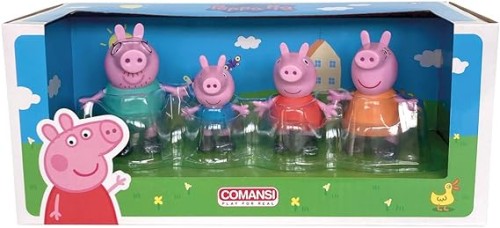 Comansi Peppa Pig Collection Set - 4 Figures: Peppa, George, Mama and Papa