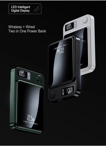 P110 Power Bank 5000mAh Magnetic Wireless Charger, 22.5W Fast Charging, Type-C, 