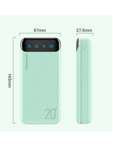 X12 High-Capacity Power Bank 10000mAh LED Portable Fast Charging, Dual USB Outpu