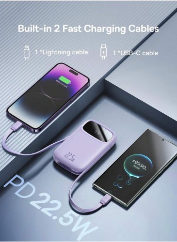 PB286 20000mAh fast charging power bank with 22.5W fast charging support and LED