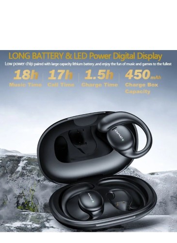 T80 OWS - Sports Bluetooth Earphones, Behind-the-Ear, Bluetooth 5.3, Waterproof 