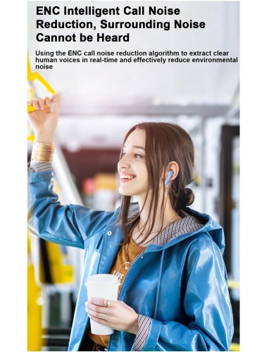 T86, ENC noise canceling earbuds, HiFi stereo headphones, digital display chargi