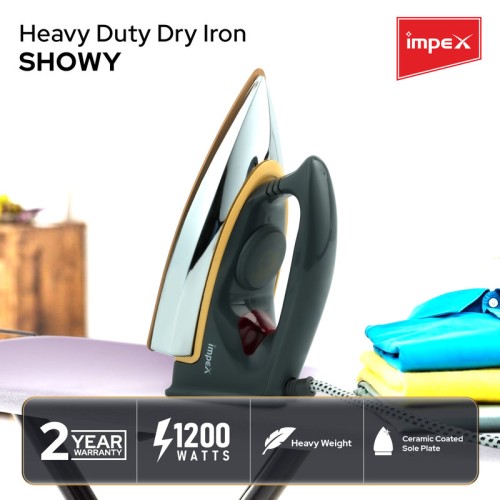 IMPEX Electric Iron Box Light Weight 1200W | Non-stick ceramic coated sole plate