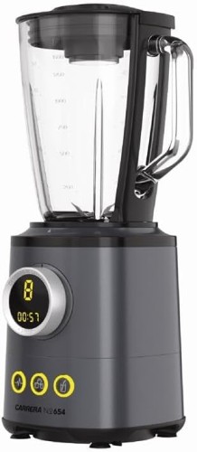 CARRERA Digital Table Blender No 654-1.5L Glass Jar, 6 Stainless Steel Blades, 1
