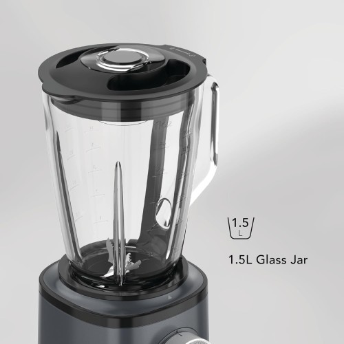 CARRERA Digital Table Blender No 654-1.5L Glass Jar, 6 Stainless Steel Blades, 1