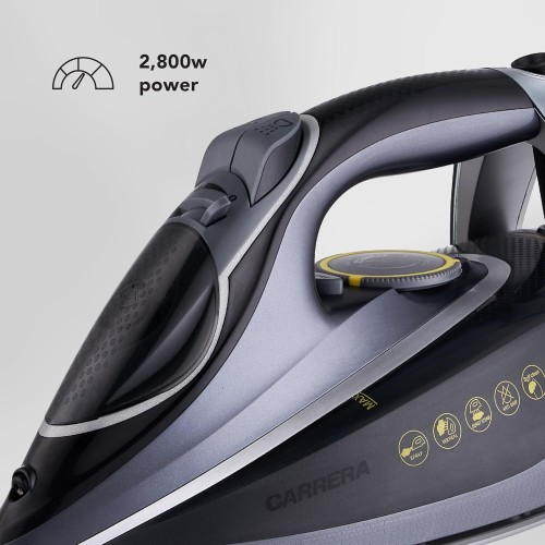 CARRERA Steam Iron No 210-2600W Power, Aluminum Soleplate with Ceramic Coating, 