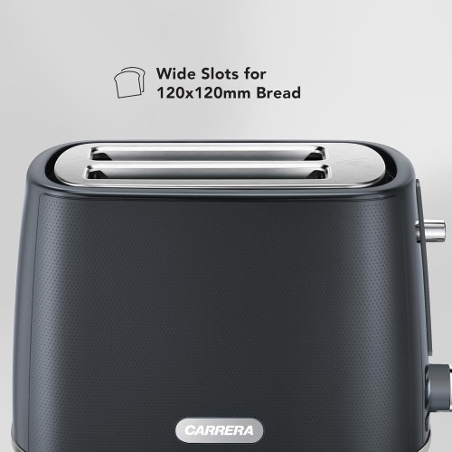 Carrera 2-Slice Toaster CRR 563– 930W, Wide Slots for 120x120mm Bread, 7 Brownin