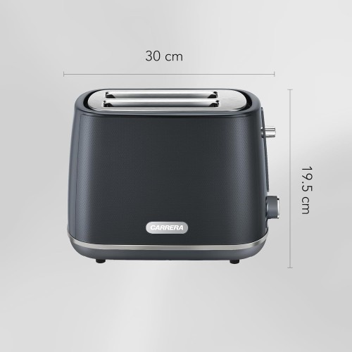 Carrera 2-Slice Toaster CRR 563– 930W, Wide Slots for 120x120mm Bread, 7 Brownin