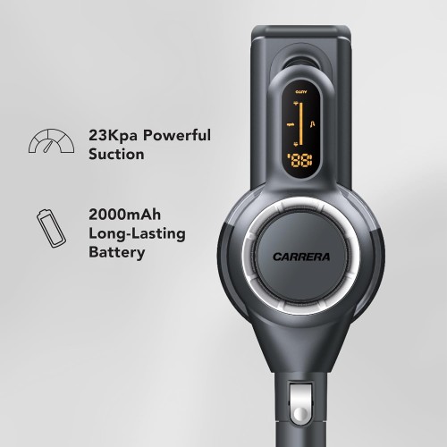 CARRERA Stick Vacuum Cleaner No 321 – High Suction Power 23Kpa, LED Display, 6-S