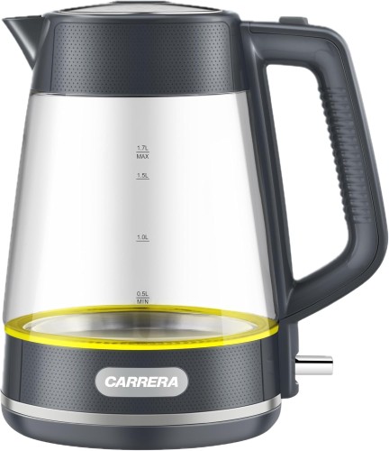 Carrera Glass Electric Kettle CRR 649 – 2200W Power, 1.7L Heat-Resistant Glass J