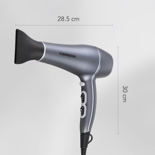 CARRERA AC Hair Dryer No 539-2200W Boost Power, Ionic Function, Ceramic-Coated G