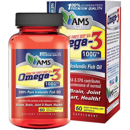 Ams Omega 3 Softgels 1000 Mg 60'S