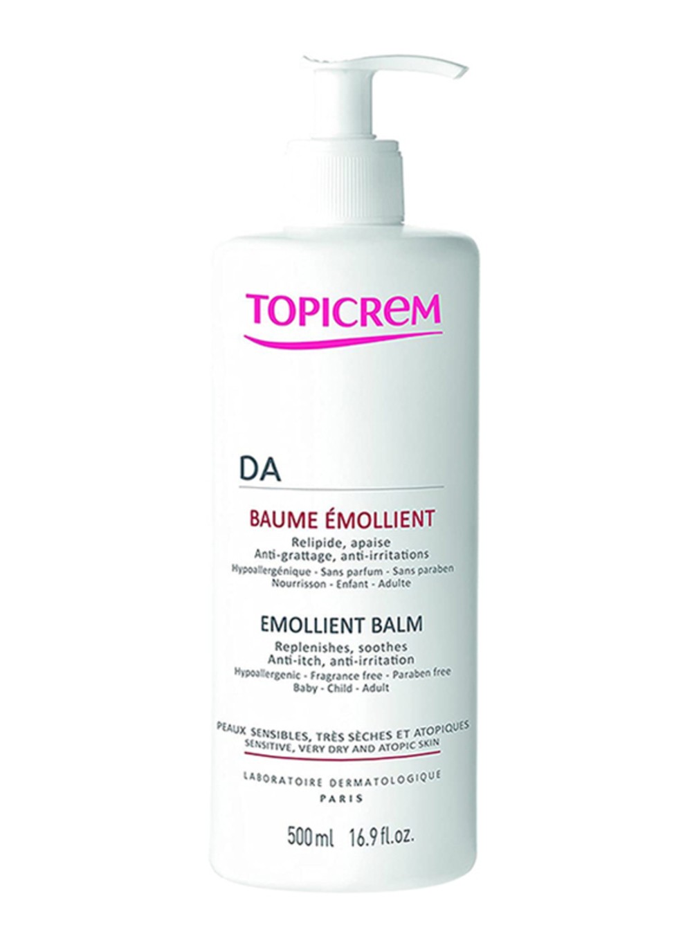 Topicrem Ad Emollient Balm Face And Body - 500Ml (Top020)