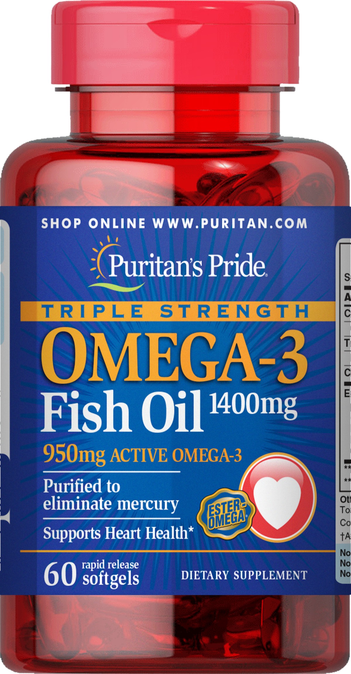 Puritans Pride Omega-3 1400Mg Caps 60S