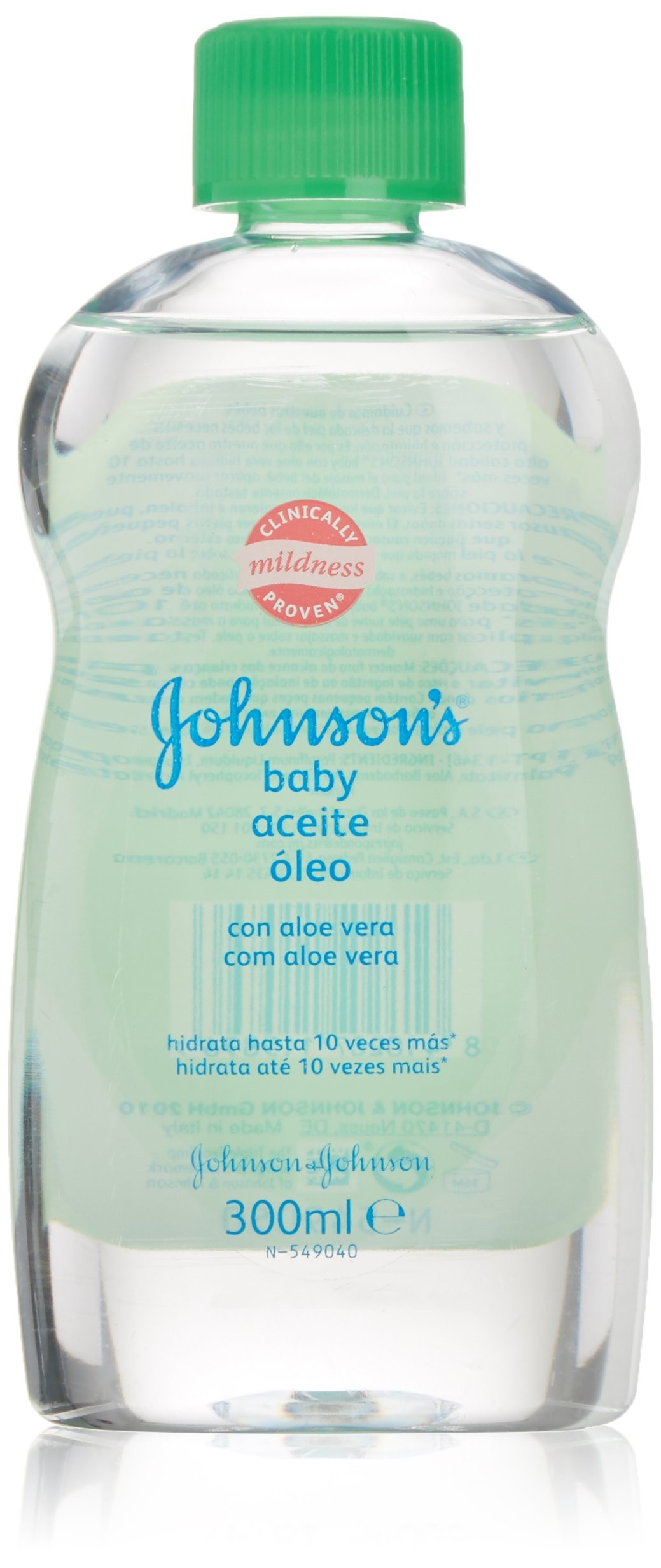 J&J Baby Oil Aloe Vera 300Ml