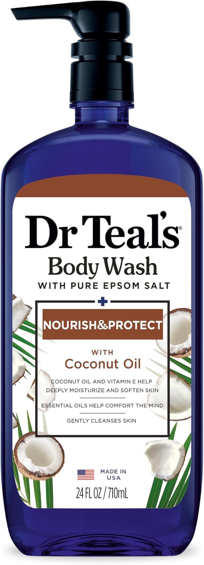 Dr Teals Epsom Salt Body Wash - Coconut Oil 710Ml