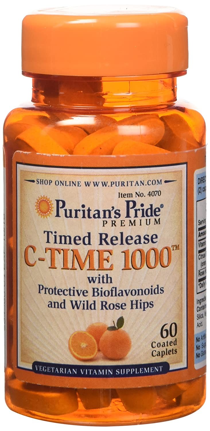 Puritans Pride C-Time 1000 W/ Rose Hips Tab 60S