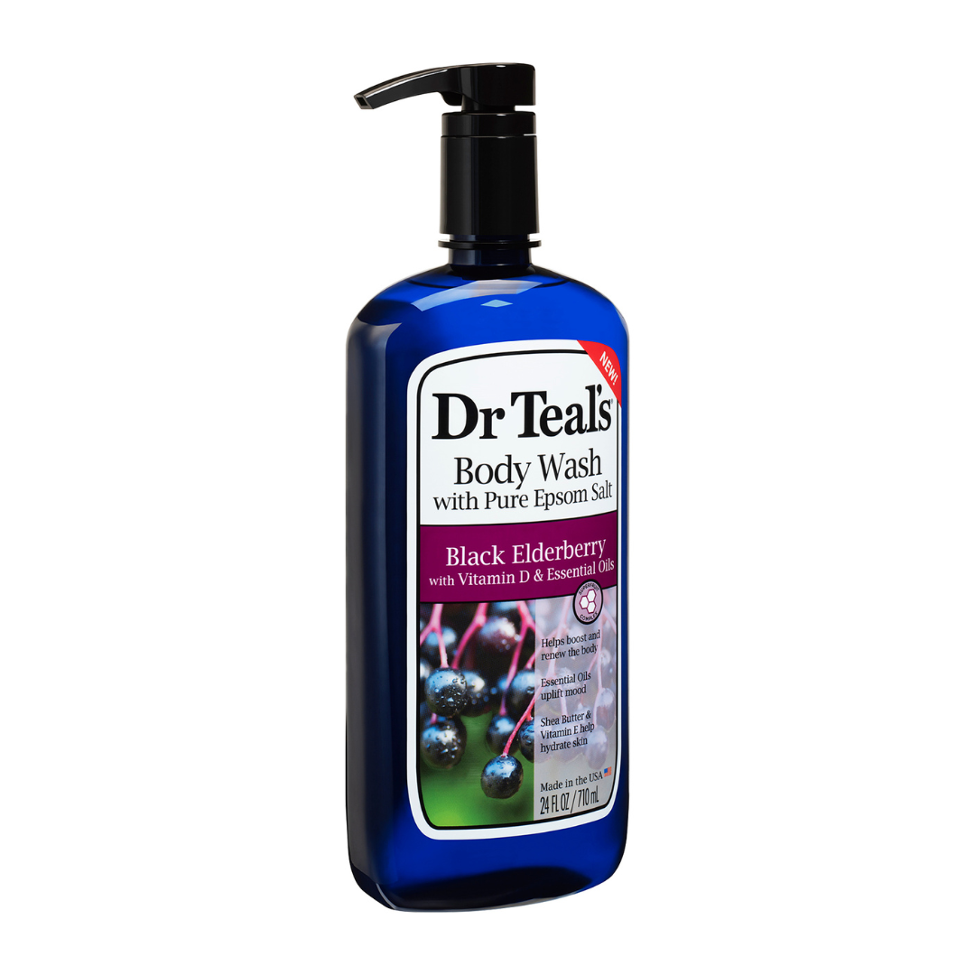 Dr Teals Body Wash With Epsom Salt Black Elderberry 710 Ml