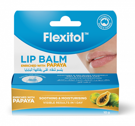 Flexitol Lip Balm Papaya 10Gm